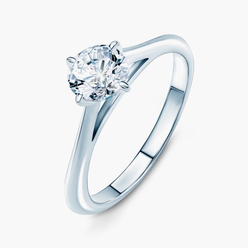 Pierścionek zaręczynowy The Light: białe złoto, diament laboratoryjny